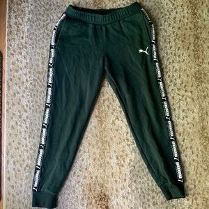 Olive green Puma Sweatpants, Adult Medium. Never worn